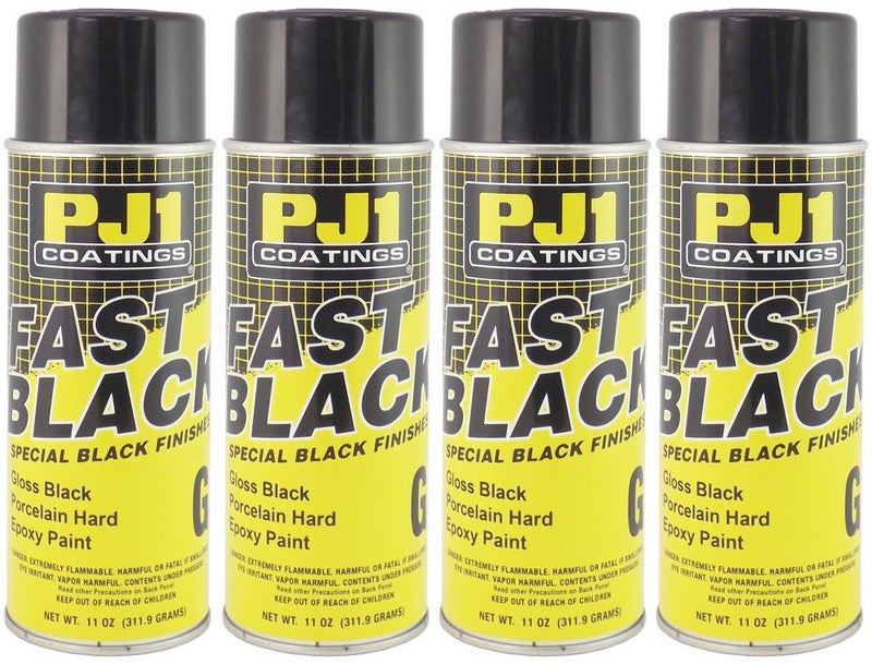 PJ1 16-GLS-4PK Gloss Black Epoxy Spray Paint, 44 oz, 4 Pack